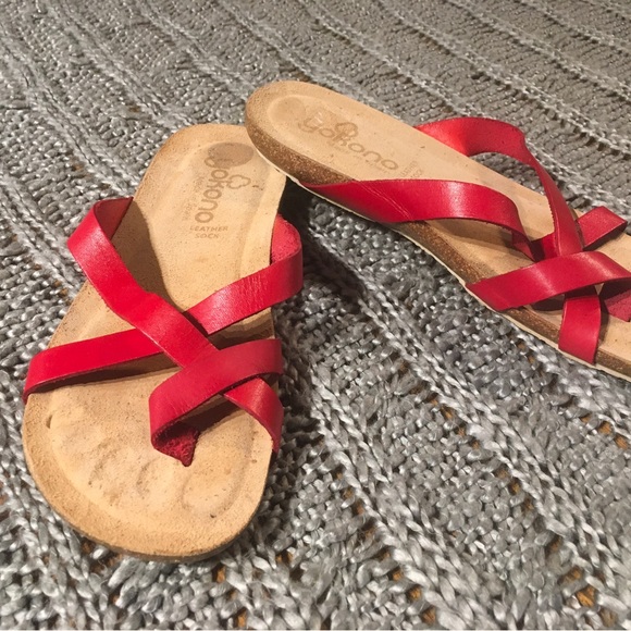Yokono sandals/size 9/ red - Picture 3 of 7